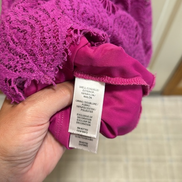 Laundry by Shelli Segal Elegant Purple  Pink Lace Midi Dress size 2 - Picture 4 of 9